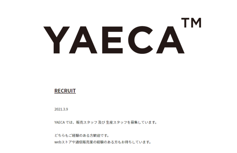 アパレル店【YAECA】