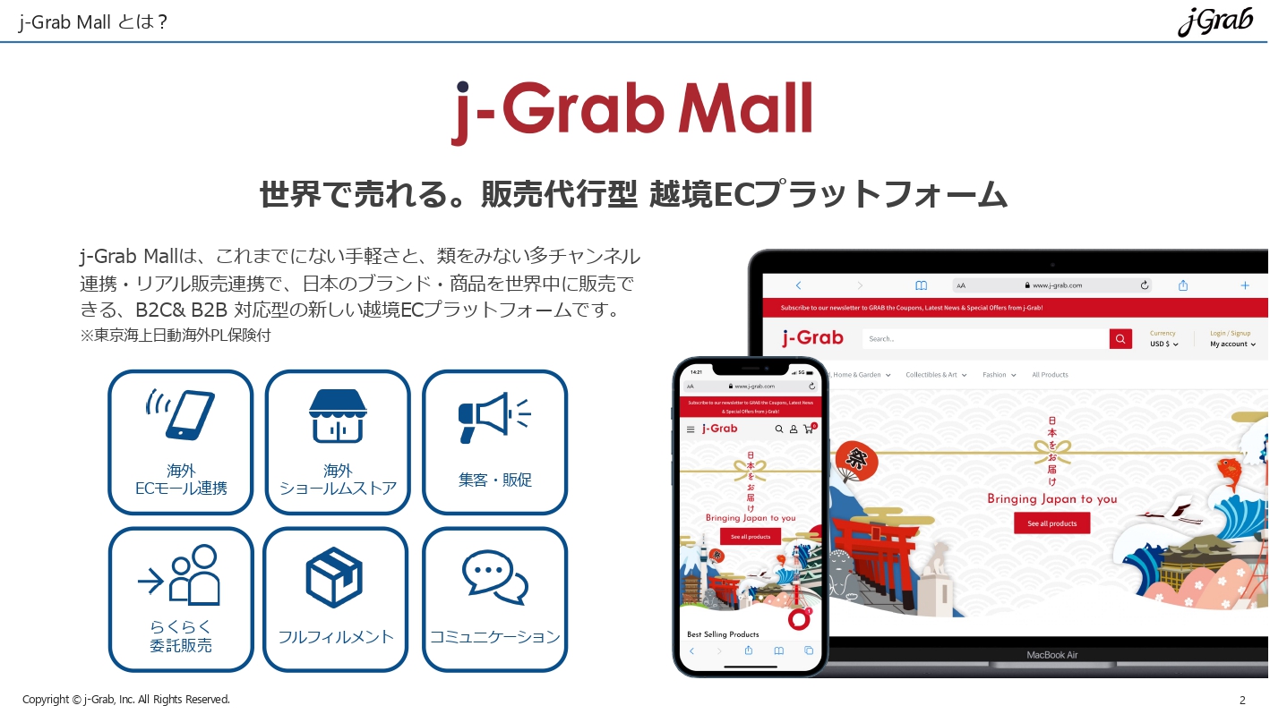 越境EC 販売代行サービス『j-Grab Mall』