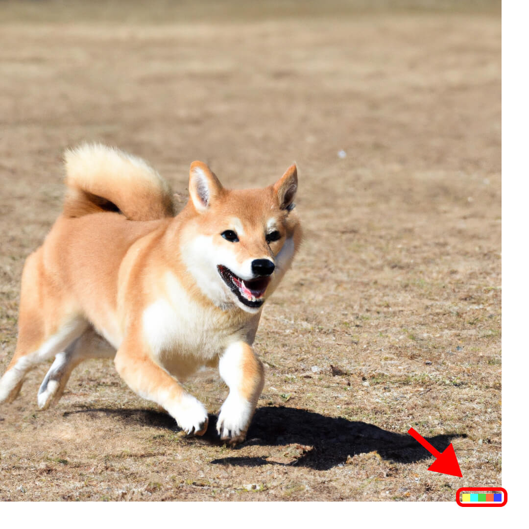 DALL･E 2が生成した走る柴犬の写真