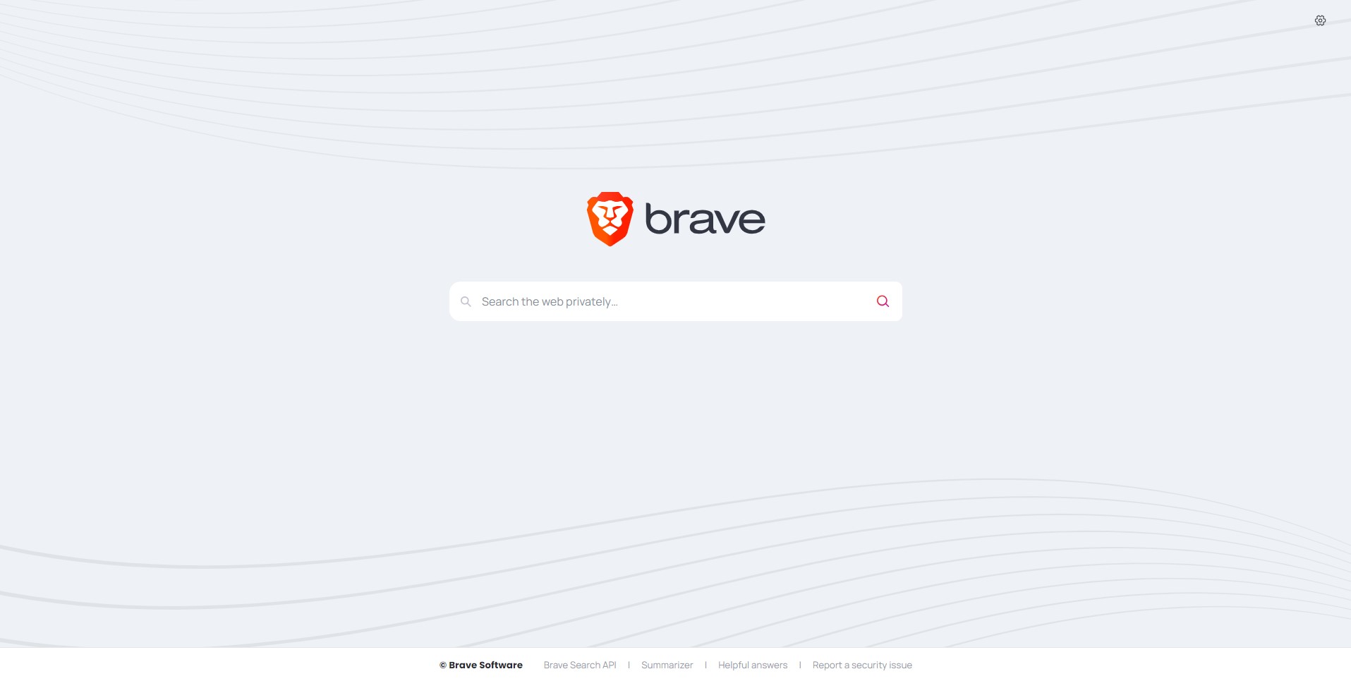 Braveの検索ページ