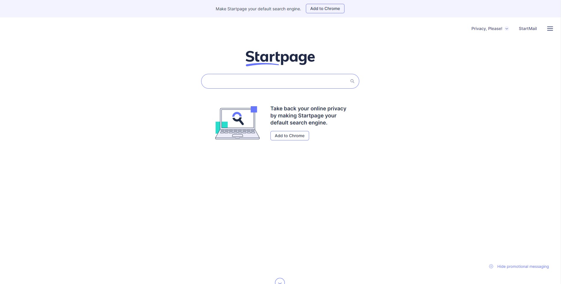 StartPageの検索ページ