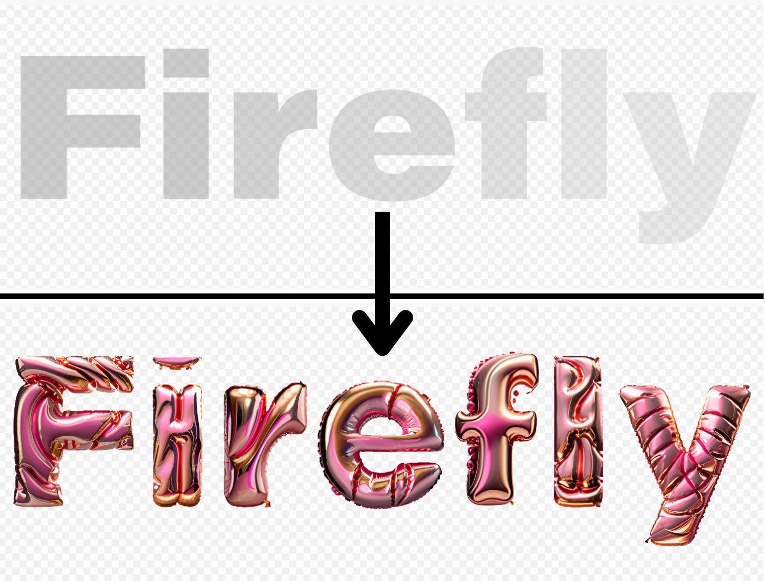 Fireflyでテキストを加工した結果