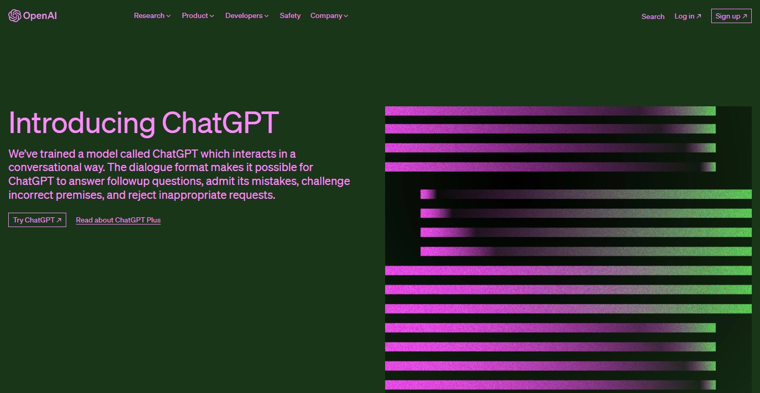 ChatGPTの公式サイト
