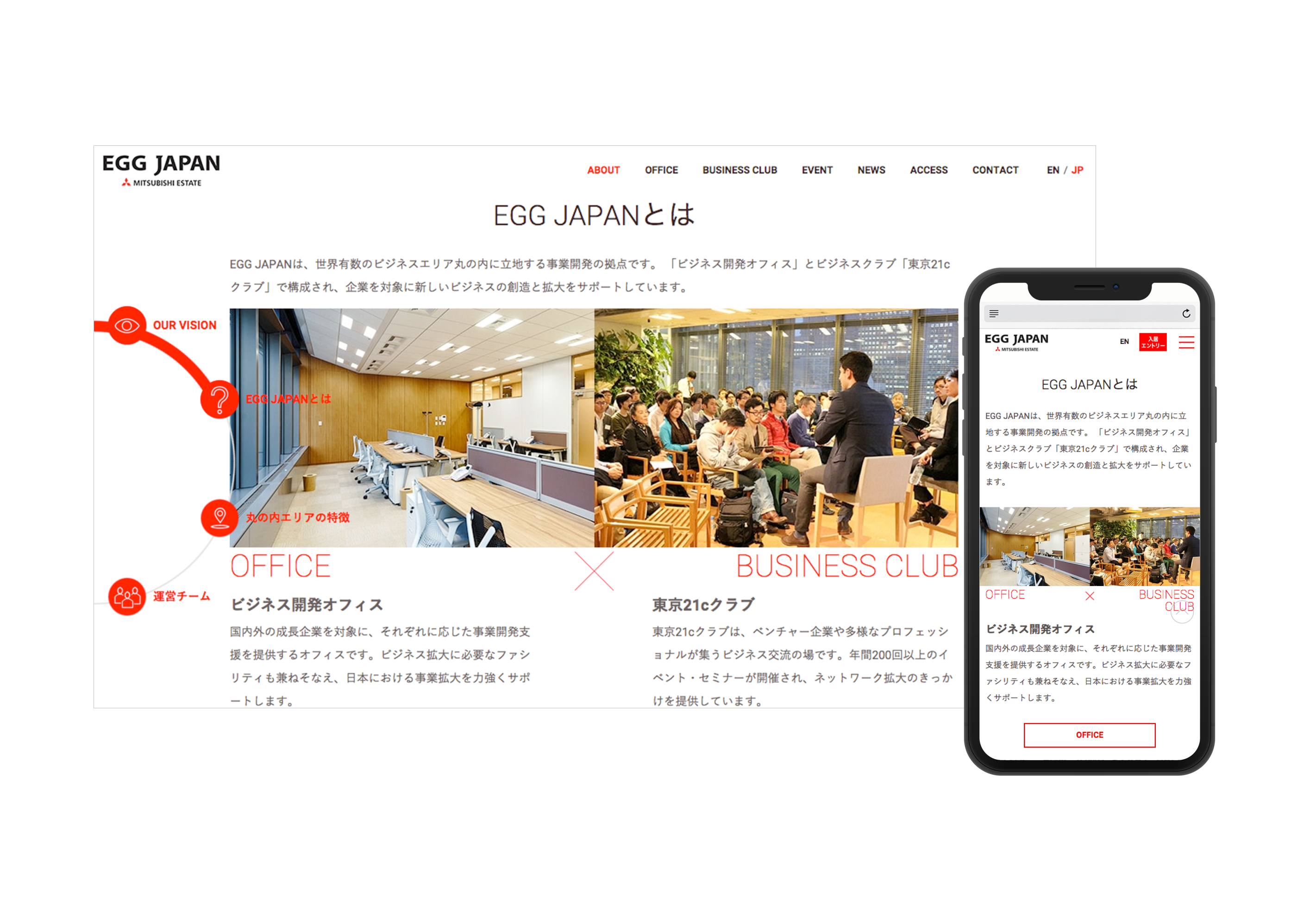 スマートフォン画像｜三菱地所株式会社 EGG JAPAN